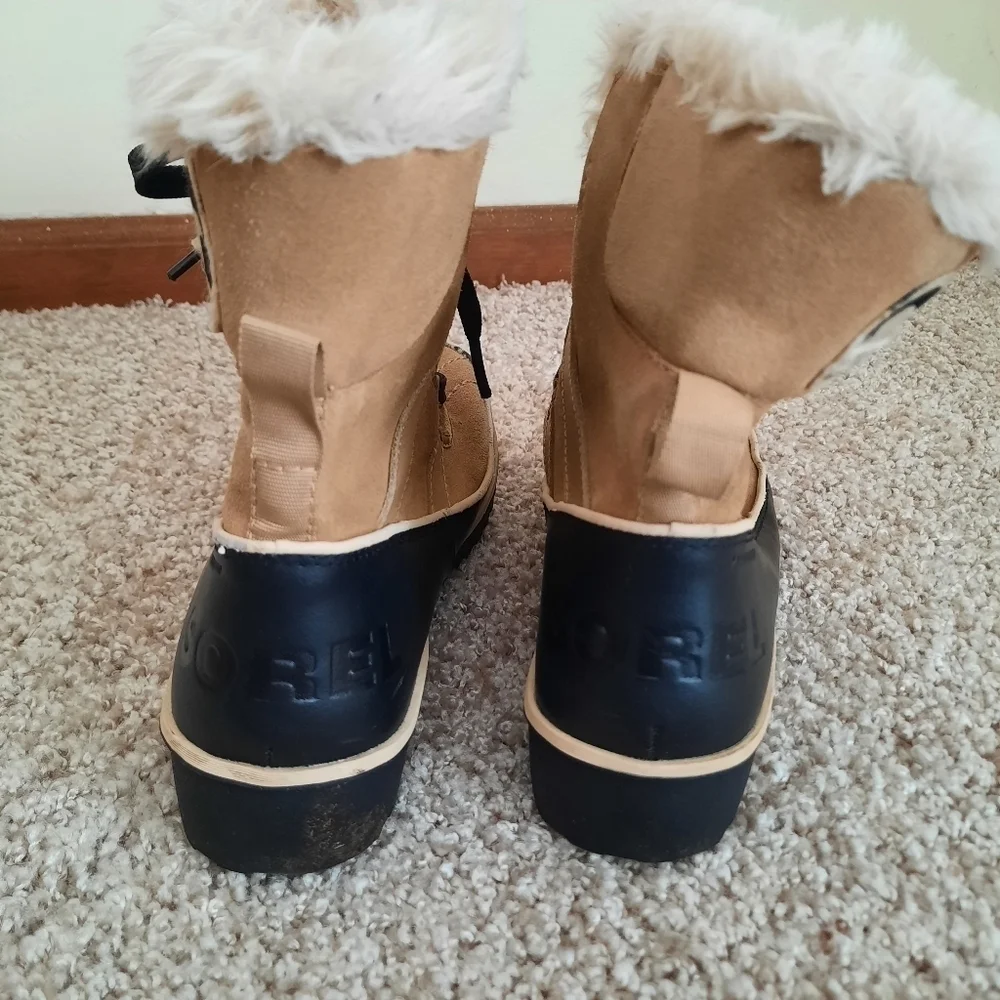 Sorel Tovoli II Suede Curry Tan Waterproof Winter Snow Boots NL2089-373 Size 5